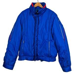 Obermeyer Full Zip Snap Ski Jacket Winter Coat Blue Men - XXL